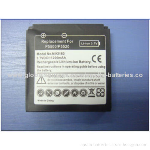 Brand new rechargeable mobile phone battery, 3.7V/1,200mAh for HTC Touch Dual/P5500/P5520